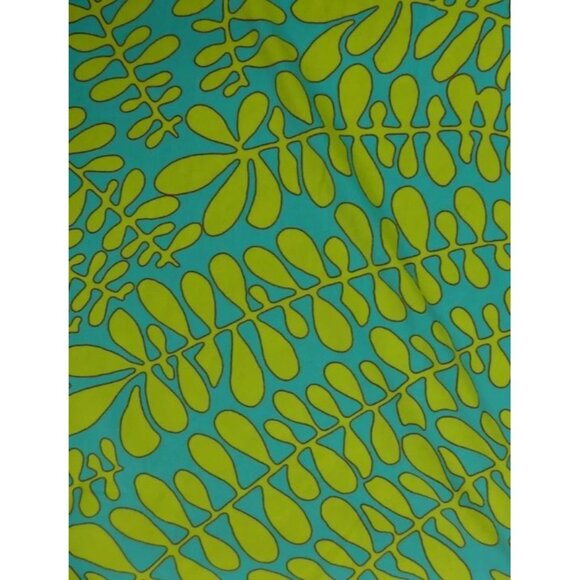 Trina Turk Trellis Green Blue Coverup Swim Pants Size XL Pullon Leaf Print - Picture 2 of 4